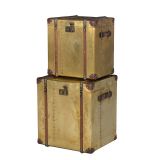 Fett Set of 2 Brass Metal Trunks